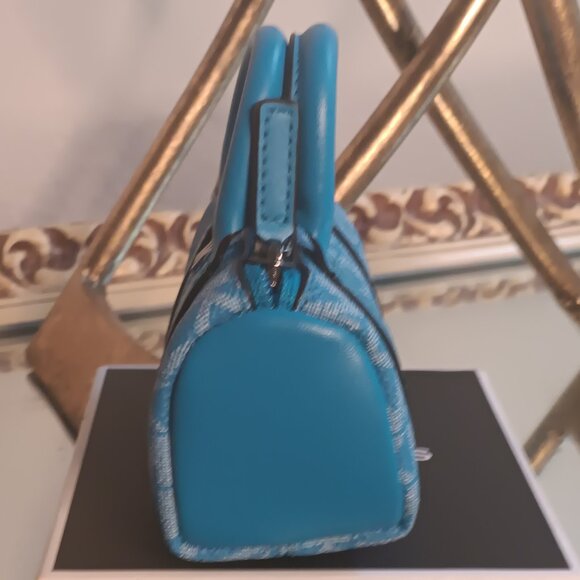 NWT Michael Kors Micro Duffle Keyfob, Perfect Sky - Picture 5 of 7